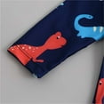 thumbnail image 6 of ATOGUTA Boys Swimsuit Long Sleeve Rash Guard One Piece Swimsuits with UV Protection Sunsuit Size 0-4T, Navy, 6 of 6