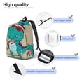 thumbnail image 4 of Yiaed Cool Dino Playing Skateboard Print Backpack, Premium Laptop Backpack, Travel Backpack for Women, Lightweight Backpacks, Comfortable Back Pack-Small, 4 of 7