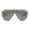 Silver, variant on Rivet Studded Frame Sunglasses For Women Men Night Event Gathering Props