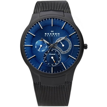 - Chronograph Blue Dial Black Mesh Bracelet Mens Watch 809XLTBN