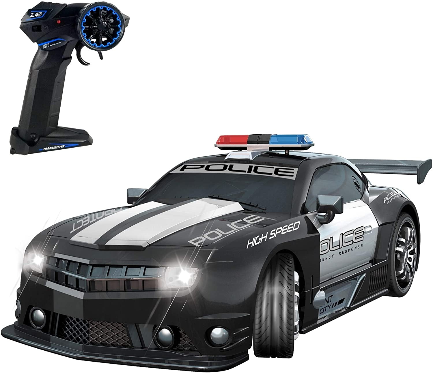 JoyX 2.4GHz Super Fast 112 Scale RC Police Sports Race