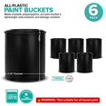 thumbnail image 2 of 1-Quart Plastic Paint Bucket (6 Pack) - Triple Lock Airtight Seal - Minimizes Skimming - Rust Proof - Odor & Chemical Resistant - 32 Fl Oz All-Plastic Paint Can with Snap On Lid - Stock Your Home, 2 of 10