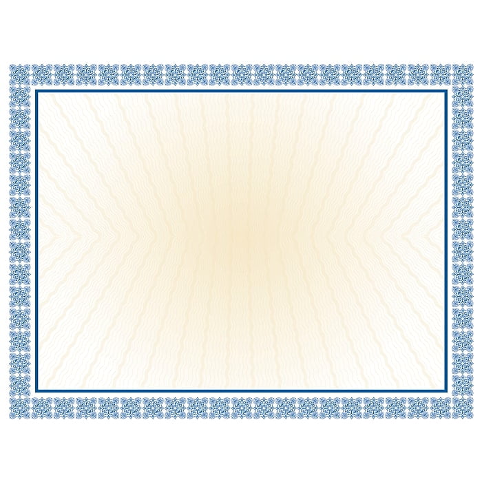 Masterpiece Studios Parchment Certificate, Westminster Blue, 100/Pack (961032)