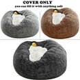 Lovote Giant Bean Bag Chair Cover, Black, Washable, No Filler, 71'' x