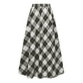 thumbnail image 4 of THDHVS Women's Skirts,Women High Waist Plaid A Line Skirt Full Flared School Girl Style with Pockets for Fall Winter Fashion Photos and Preppy Outfits,Skirts for Women Trendy, 4 of 8
