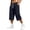 Navy, variant on QSXADF Men's Capris Elastic Waist Drawstring Shorts Drawstring Pocket Sweatpants Elastic Waist 3/4 Length Gym Joggers Athletic Daily Mens Casual Trousers