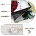 thumbnail image 2 of Christmas Snowman Round Rug 5ft Washable Circle Kitchen Rugs Non Slip Green Golden Snowflake Xmas Tree Large Area Rug Indoor Floor Carpet for Bedroom Living Room Home Office Dining Room Nursery, 2 of 8