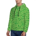 thumbnail image 3 of Naloa St Patrick's Day Men's Casual Hooded Collar Drawstring Hoodies Pullover Sweatshirts Casual Long Sleeve Shirts-Medium, 3 of 7