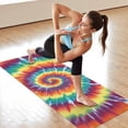 thumbnail image 6 of Colorful Rainbow Tie Dye Spiral Pattern Hot Yoga Mat Towel Non Slip for Hot Yoga - Quick-Drying Yoga Mat Cover with 4 Corner Pockets with Travel Bag - Hot Yoga Towel Non Slip 74"x26", 6 of 6