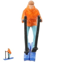 DRAFIDEEP 1Pack Tiny Skiing People Figures for Bookshelf Display and Window Display in Resin