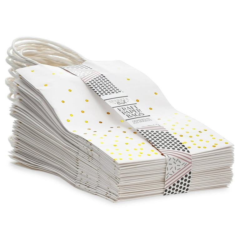 Voila Medium White Paper Gift Bags, 2-ct. Packs