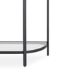thumbnail image 6 of Sofa Console Table- 36 Inch Glass Top- 1 Open Shelf- Black Iron, 6 of 8