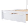 thumbnail image 4 of EUROCO Twin Wood Platform Bed with Headboard & Big Storage Drawer for Kids, White, 4 of 10