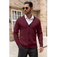 thumbnail image 2 of COOFANDY Men's Casual Button Down Cardigan Sweater Cable Knitted Cardigans with Pockets, 2 of 6