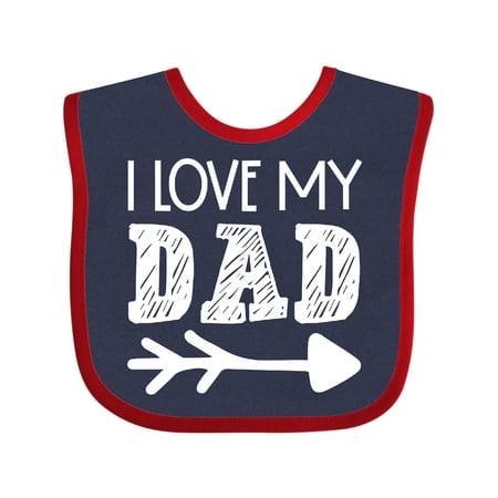 

Inktastic I Love My Dad with Arrow Gift Baby Boy or Baby Girl Bib