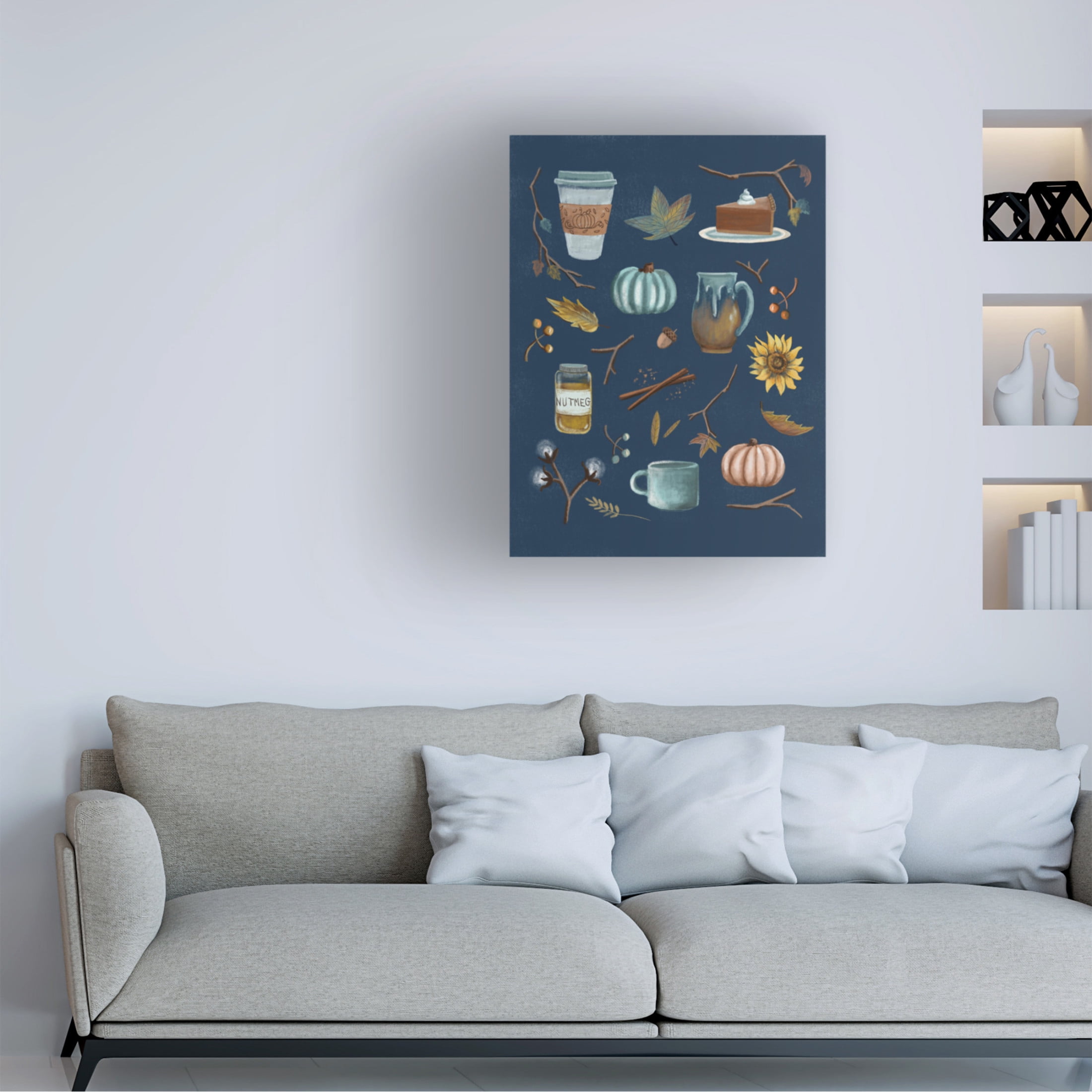 Canvas Wall Art - Christine Rotolo 'Pumpkin Spice 4' Wall Art for Living Room, Bedroom, or Office Décor by Trademark Fine Art - 14 x 19 Inches