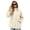 Beige, variant on Womens Rain Jacket Waterproof with Hood Lightweight Windbreaker Adjustable Waist Casual Trench Raincoat for Travel Hiking Black L