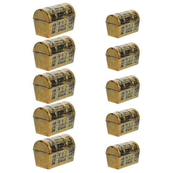 BESTOYARD Mini Treasure Box Decor Treasure Chest Model Plastic 10Set