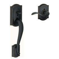 Schlage Camelot Aged Bronze Door Handleset Grip with Right Handed Accent Door Handle