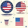 thumbnail image 3 of RuiJiao 4th of July Party Supplies Kit - Patriotic Tableware Set Including Tablecloth, Paper Cups, Plates, Napkins, Cutlery, and Decorations for Independence Day Celebrations, 3 of 9
