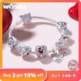 thumbnail image 2 of WOSTU 100% 925 Sterling Silver Heart Vintage Charms Beads Fit Original DIY Bracelets Necklace Mother's Day Jewelry Gifts for Mom Gao Jinjia LED, 2 of 2