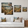 thumbnail image 4 of Designart "Pastel Hills in the Countryside I" Landscapes Print on Natural Pine Wood, 4 of 5