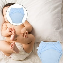 NICEXMAS 1Pack Breathable Newborn Diapers Cotton Training Pants Blue