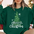 thumbnail image 6 of Craaazy Christmas Fashion Long Sleeve Round Neck Shirts for Women Christmas Printing Loose Blouse Capless Sweatshirts Top Gifts, 6 of 8