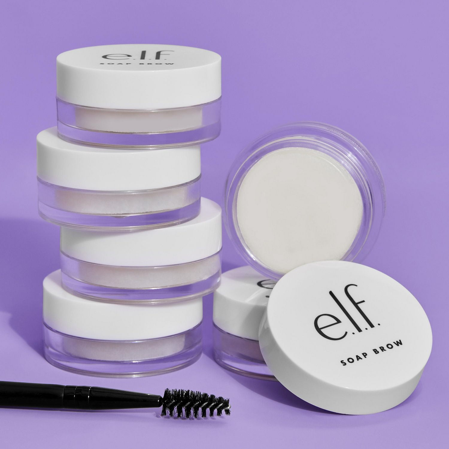 e.l.f. Cosmetics Soap Brow, Clear Brow Pomade for creating the soap brow look, lifts, tames, sculpts & grooms brows, long-lasting. 10 g
