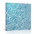thumbnail image 2 of Blue Swirling Lines Canvas Wall Art for Living Room, Curves Waves Modern Abstract Poster Print Painting for Bedroom Office Home Decoration Wall Pictures Prepare To Hang 8"x8", 2 of 9