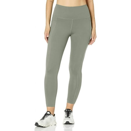 Danskin Women's High Rise Contour Bonded Legging, Agave Green, L