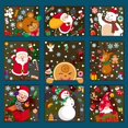 thumbnail image 4 of Farfi Pegatinas De Pared De Navidad Lindo Papá Noel Elk Muñeco De Nieve Oso De Copo De Nieve Calcomanía De Doble Cara Diy Decoración De Fiesta Adhesivo De Pvc Feliz Navidad Dibujos Animados, 4 of 5