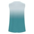 thumbnail image 5 of Summer Saving Wycnly Tank Top for Women Gradient Round Neck Sleeveless T Shirts Loose Flowy Pleated Swing Vest Tunic Blouse Light Blue L Up to 65% off, 5 of 6