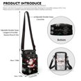 thumbnail image 6 of HELLHERO Christmas Santa Claus Musical Notes Underarm Shoulder Bag, 2 Layers, Travel, Outdoor and Daily Use Polyester 4.33x1.97x7.09 Christmas Santa Claus Musical Notes, 6 of 7