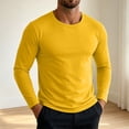 thumbnail image 5 of Hvogkswy Compression Shirt Men, Crew Neck Dry Workout Base Layer Undershirt Thin Stretchy Slim Comfy Long Sleeve Tops, 5 of 8