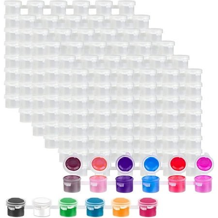

120 Strip 720 Pots 3Ml Empty Paint Strips Paint Container Strips Cup Pots Clear Plastic Storage Containers for Classroom