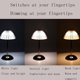 thumbnail image 5 of Lámparas de cristal modernas para mesita de noche, lámparas de Control táctil recargables regulables con, 5 of 8
