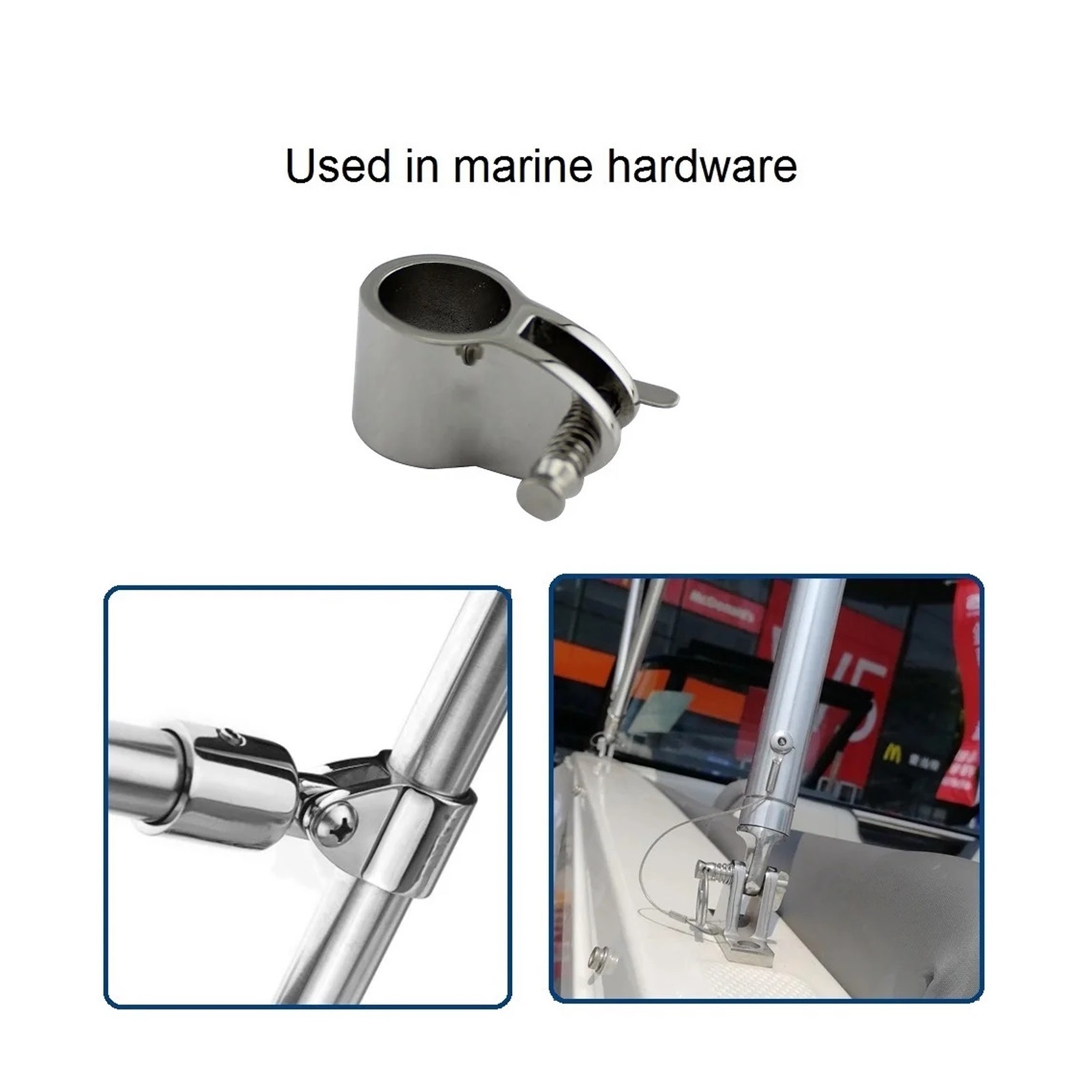 Boat Top Slide Fittings With Quick Release Pin 22mm 25mm Stainless Steel 316 Top Marine Hardware Parts ,Accessories