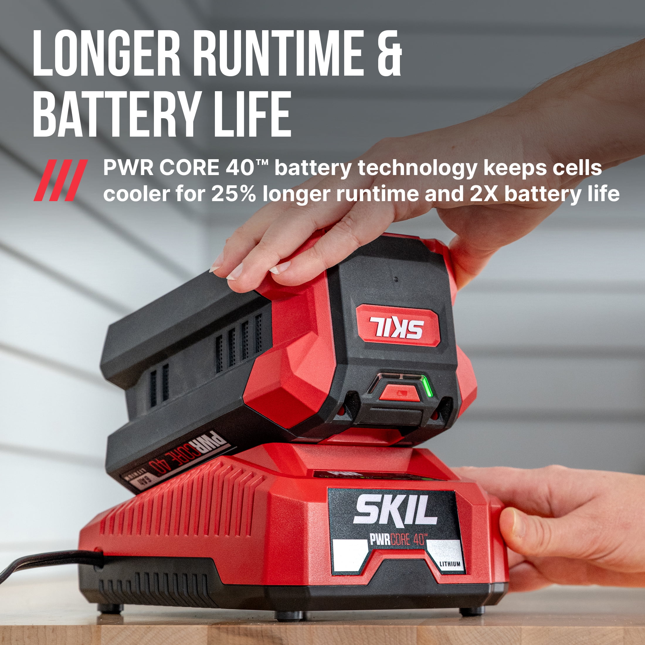 SKIL PWR CORE 40V 6.0Ah Lithium Battery, BY8723C-00
