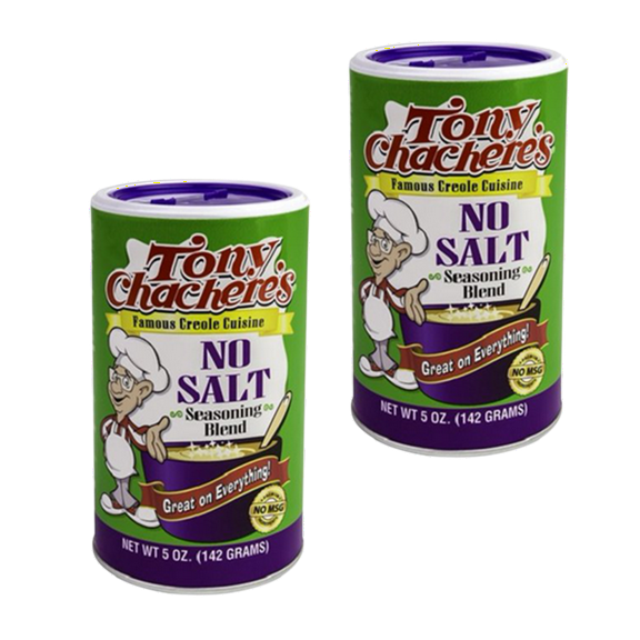 Tony Chachere No Salt Creole Seasoning 5 oz - Pack of 2