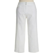 George ME - Women's Textured Cotton Crop-Length Pants