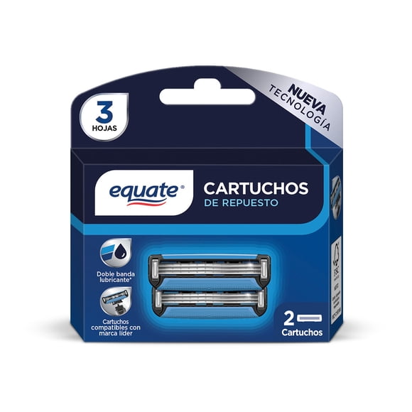 Repuestos Maquina De Afeitar Hombre Equate 3 Hojas 2 Cartuchos