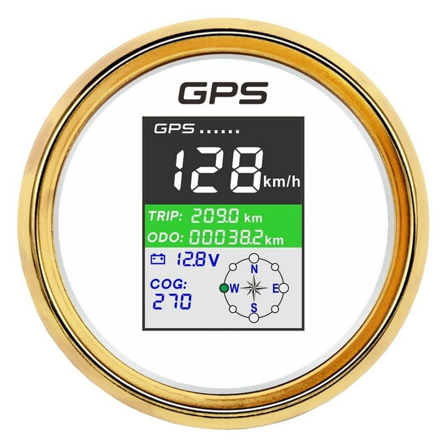 85mm Digital GPS Speedometer Gauge Waterproof TFT Screen MPH Knots Km/h Adjusted GPS Antenna For Boat Car Motorcycle Odometer ,Universal Compatibility
