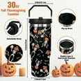 thumbnail image 6 of 30 oz Halloween Tumbler with Lid and Straw, Pumpkin Skeleton Goth Tumbler Insulated Coffee Travel Mugs Cup Water Bottle Cute Halloween Gifts for Women Girls, 6 of 6