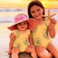 thumbnail image 4 of Abcomgle Girls One Piece Swimsuits 10-12 Sunflower Print One Piece Little Girls Swimsuit Ruffled Stretchy Swimwear for Girls, 4 of 7