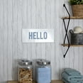 thumbnail image 6 of Stratton Home Decor Farmhouse White and Blue Hello Metal Wall Art, 14" x 6", 6 of 6