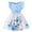 Blue, variant on Toddler Girls' Dresses Children Fly Sleeve Cartoon Prints Bowknot Clothes Flower Girl Dresses Size 2-3T