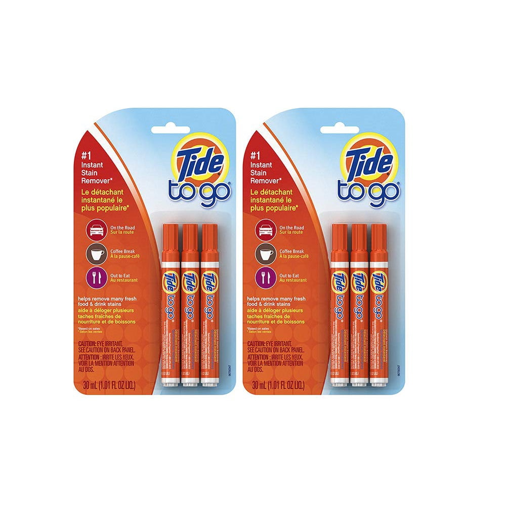 Tide to Go Instant Stain Remover Liquid Pen, 3 Count (2 Packages