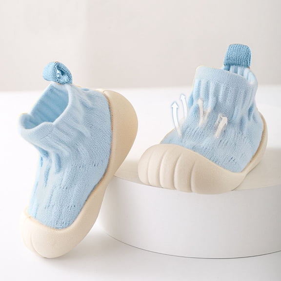 hengsof Baby Boys Girls First Walkers, Soft Sole Non-Slip Socks Shoes for Infants Learning to Walk Indoor Gripper Soles