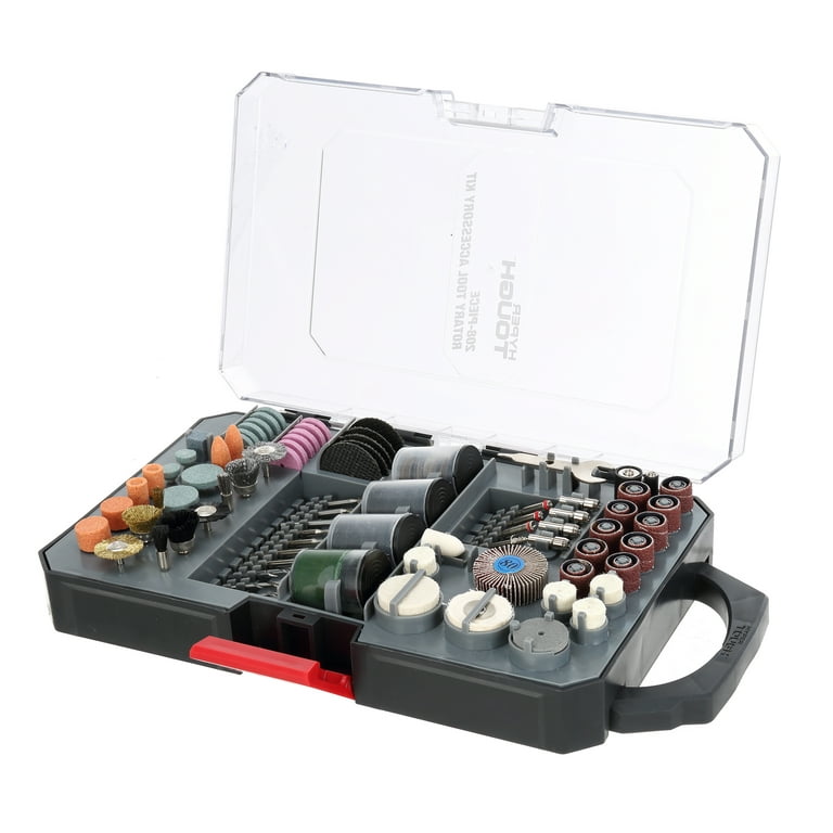 Tough 208 Piece Rotary Tool Accessory Kit with Storage Case, product accessories included - Walmart.com